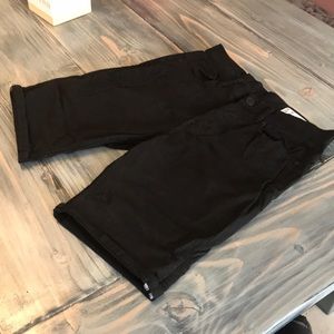 Men’s Black Denim STRETCH SLIM shorts